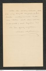 Nachlass Franz Steindachner, Brief von Oscar de Beaux an Franz Steindachner (01.05.1910), Inv.Nr. 100.01, Seite 4